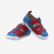 Sandalia ergonómica Hera Azul y Rojo 100% cuero